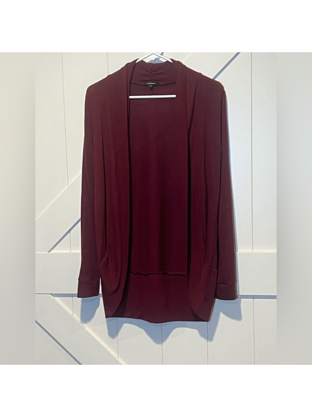 AMBIANCE Women’s maroon colored cardigan. Medium but could fit a small - Picture 2 of 7